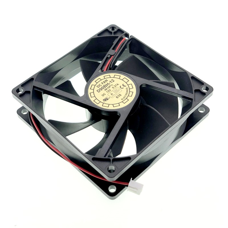 for YATE Loon D90BH-12 Cooling Fan DC12V 0.27A Size:90X90X25MM 3600RPM