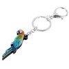 WEVENI Acrylic Macaw Parrot Keychain Bird Keyring For Women Girls