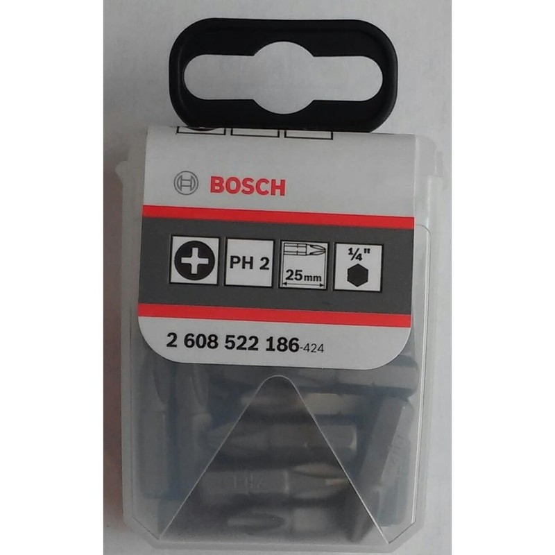 Bosch 2608522186 Bit Set Ph2-25Mm Long X 25 Pieces