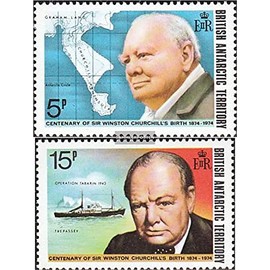 UK Areas Antarctica 62-63 (complete.issue.) 1974 Wintson spencer Churchill (Stamps for collectors) seafaring