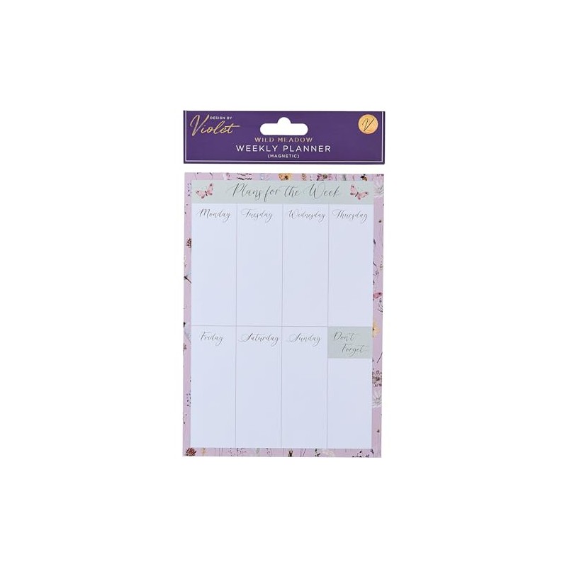 Design By Violet Wild Meadow Weekly Planner List Organiser Notepad