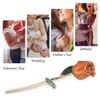 Golded Rose Flower 24K Bright Orange with Base Gift for