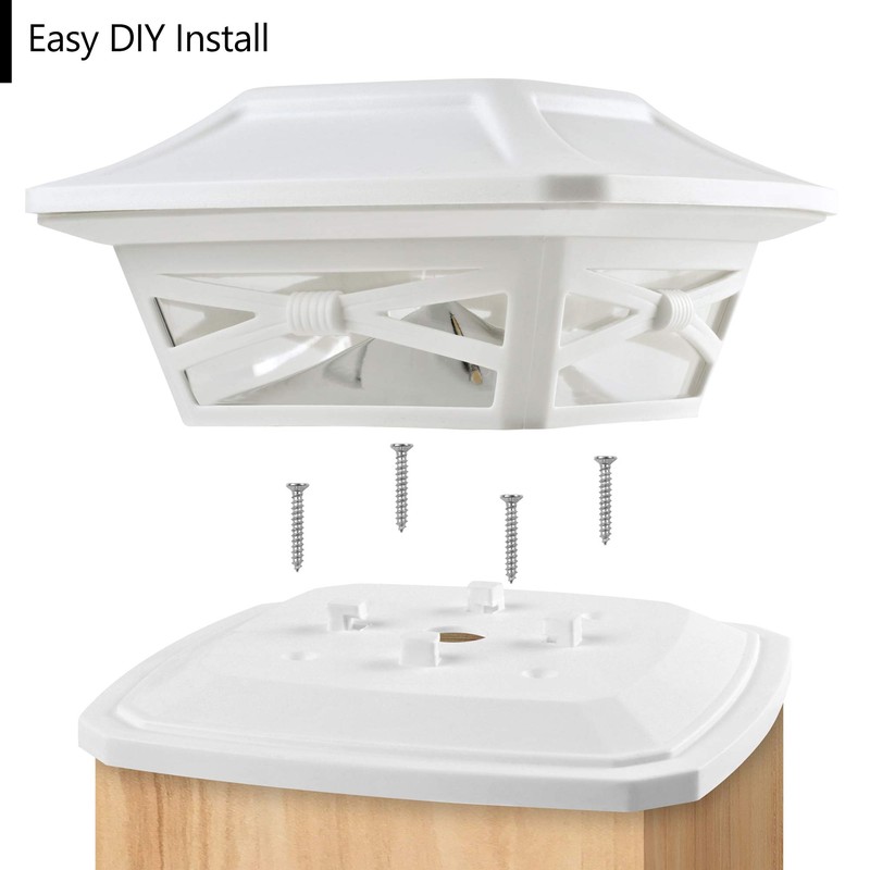 Davinci Lighting Flexfit Solar Outdoor Post Cap Lights - Includes