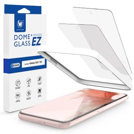 DOME GLASS Whitestone EZ Galaxy S22 Plus Screen Protector EZ Full Coverage Tempered Glass Shield [Easy Install] by Whitestone for Galaxy S22 Plus - Two Pack