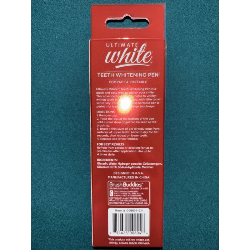 Ultimate White Portable Teeth Whitening Pen, Kit, Oral Care, Stain