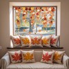 FYSUIMU 9 Sheet Fall Floral Window Clings Retro Hanging Flower
