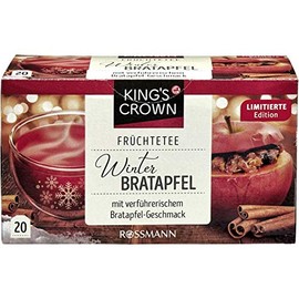 King's Crown tea WINTER Baked Apple 20 tea bags Made in Germany