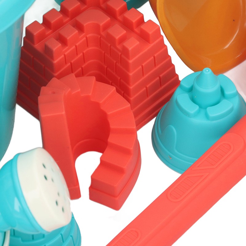 16pcs Kids Beach Toys Set Bucket Shovel Rake Sand Model