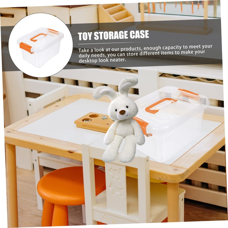 Levemolo 4pcs Storage Box Lid and Handle Double Organizer for