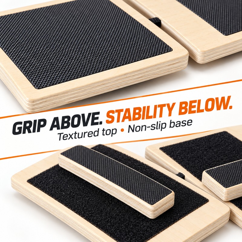 Single-Foot Wooden Ankle Balance Board with Non-Slip Surface for Stability