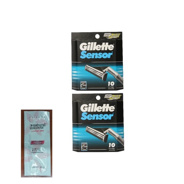 Gillette Sensor Cartridges 10 Count (Pack of 2)