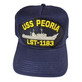 HnP USS Peoria LST-1183 Ship HAT - Navy Blue - Veteran Owned Business