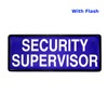L-MAX Reflective Security Supervisor Badge with Hook and Loop (Large,