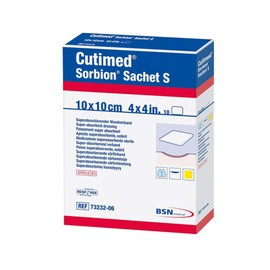 Cutimed Sorbion Sachet S Wound Dressing Cellulose/Gel Forming Polymer 4 X 4 Inch, 7323206 - ONE Single Dressing