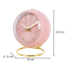 Jzhen Wecker Stumm,Tischuhren mit Nachtlichtfunktion,Nicht Tickende Nachttischuhren für Zuhause, Schlafzimmer, Büro