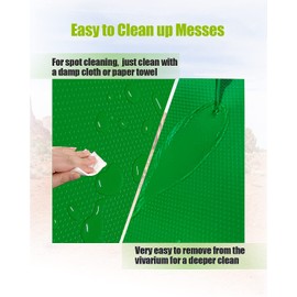 Helidrago Bearded Dragon Tank Accessories, Reptile Substrate Floor for Bearded Dragon Enclosure 4x2x2, Leopard Gecko Tank Liner Mat for 120 Gallon Reptile Tank, Green