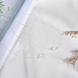 HOPE LOVE SHINE Mother of the Groom gifts Mother of the Bride Gifts on Wedding Day from Daughter Son Jewelry Necklace Gift Box (Mom Gift from Son (MA11), Pearl)