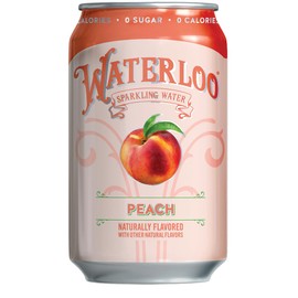 Waterloo Sparkling Water, Peach Naturally Flavored, 12 Fl Oz Cans (Pack of 12) – Zero Calories and Zero Sugar or Sweeteners