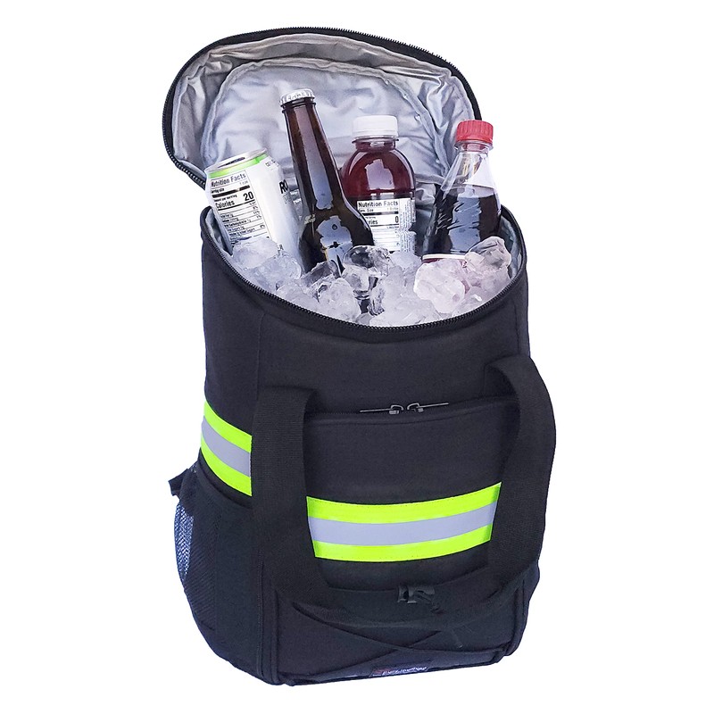Fully Involved Stitching Firefighter Backpack Cooler (Black)