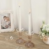 OwnMy 4PCS Glass Bobeches for Candlestick Holders, Round Glass Candle