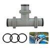 SIGANDG T-Piece Hose Connector for Diameter 38 mm Hose, Pool