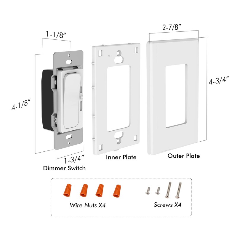 CLOUDY BAY LED Digital Dimmer Switch for LED Light/CFL/Incandescent, Phrase