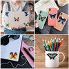 Addones 15Pcs Colourful Butterfly and Cartoon Graffiti Latest Version Patch,