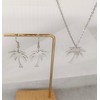 RUIZHEN Stainless Steel Tropical Palm Coconut Tree Beach Pendant Necklace