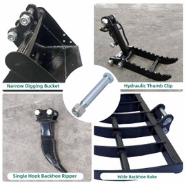 4 Pcs Mini Excavator Pins 0.98in/25mm Fit for Typhon AGT Bucket Small Digger Link Pin Attachments Backhoe Accessories Chinese Excavator