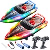 BEZGAR Remote Control Boat, 2 Packs 10 inch Fast Speed