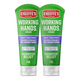 O'Keeffe's Working Hands Night Treatment Crema de manos, tubo de 3 onzas, (paquete de 2)
