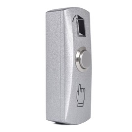 Metal Panel Door Bell Push Buttons, Zinc Alloy Shell Push Exit Release Door Switch Button for Door Access Control, Push to Exit Button Switch NO/COM Output for Video doorbell Door Phone