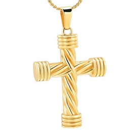 Cremation Jewellery for Ashes Cross Memorial Urn Necklace Pendant Keepsake Religious Cross Ash Jewellery with Mini Keepsake Urn Memorial Ash Jewellery, Stainless Steel, No Gemstone