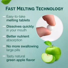 EZMelts Vitamin D3 +K2 dissolving tablets no water needed, 90 tabs per bottle