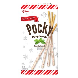 Pocky Peppermint Biscuit Sticks – Limited Edition Mint Chocolate Snack, 2.36 oz (5-Pack)