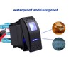 Garfour 12V5A Waterproof Blue LED Rocker Switch 5pin with Pattern