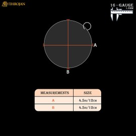 Mythrojan Cast Iron Cleaner 4.5" x 4.5" 316L Stainless Steel Chainmail Scrubber Round For Cast Iron Pan Griddle Skillet Dutch Oven Wok, Pan Pot BBQ Grills
