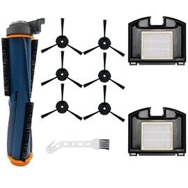 10 Pcs Replacement Accessories Kit for Shark RV2310 Matrix (Not for AV2310AE/ RV2310AE) Robot Vacuum Cleaner Parts, 1 Main Brush, 2 HEPA Filters, 6 Side Brushes, 1 Cleaning Brush