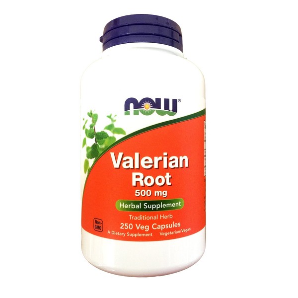 NOW Valerian Root, 500mg, 250 Count (Pack of 2)