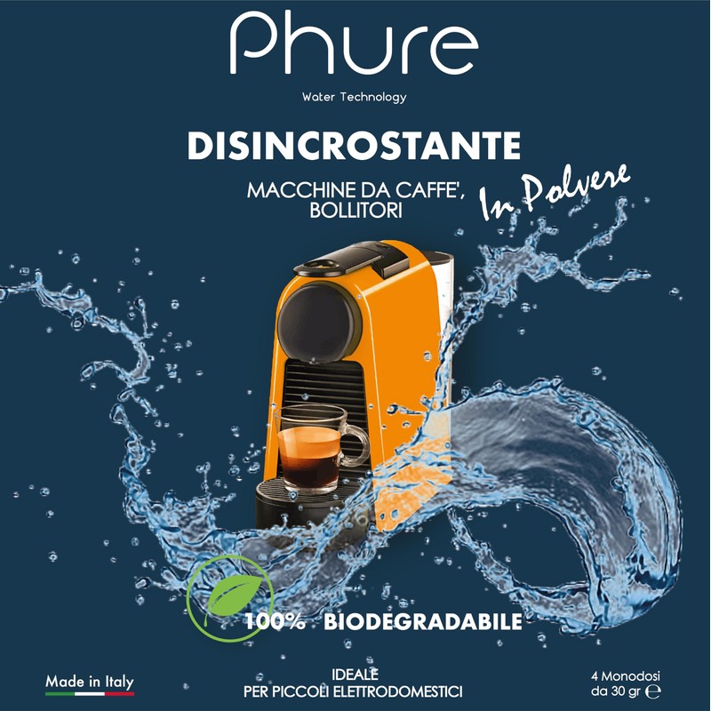 PHURE Descaler Powder for Coffee Makers, Kettles, Small Appliances, Compatible