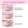 Beauty7 Brown Eyebrow Extensions Matte Individual Eyebrow False Lash Extension