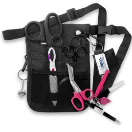 ASA Techmed Nurse Fanny Pack with Multiple Pockets – Medical Waist Pouch Tool Belt for Women & Men – Utility Kit for Nursing Supplies - Black