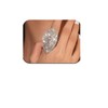 IS4U Shiny Rhinestone Ring Bohemia Thick Large Oval Geometric Ring