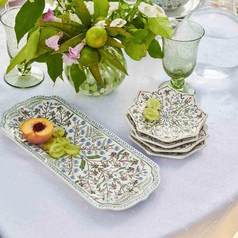 Juliska Villa Seville Place Setting (Chambray, Scalloped Side/Cocktail Plate Set/4)