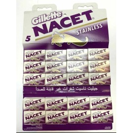 NACET 100 Gilette NACET Stainless Double Edge Razor Shaving Blades made in Russia