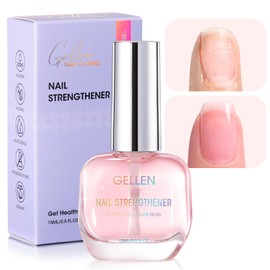 Gellen Nail Strengthener, 4-IN-1 Nail Repair Growth Hardener Protein Treatment for Thin Weak Brittle Damaged Imperfect Nails, Air Dry Keratin Nourish Nail Care, Cherry Blossom Scent
