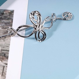 Inilbran Viking Celtic Hair Stick Hair Pin Retro Hollow Hair Clip Hair Clip Silver Knot Hair Sticks Antique Bronze Hair Pin Hair Accessories for Women and Girls Headpiece (Style B)