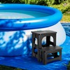 DECOHS Foldable Spa Hot Tub Steps, Non-Slip 2 Step Stool