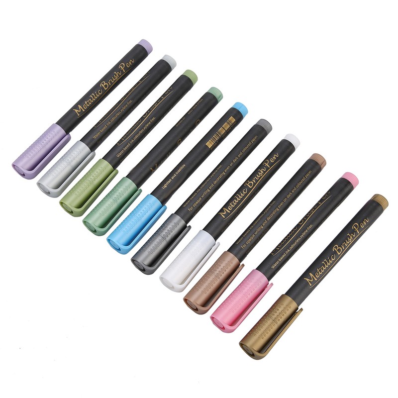 10pcs Paint Marker Metal Soft Head Water Based Marker DIY