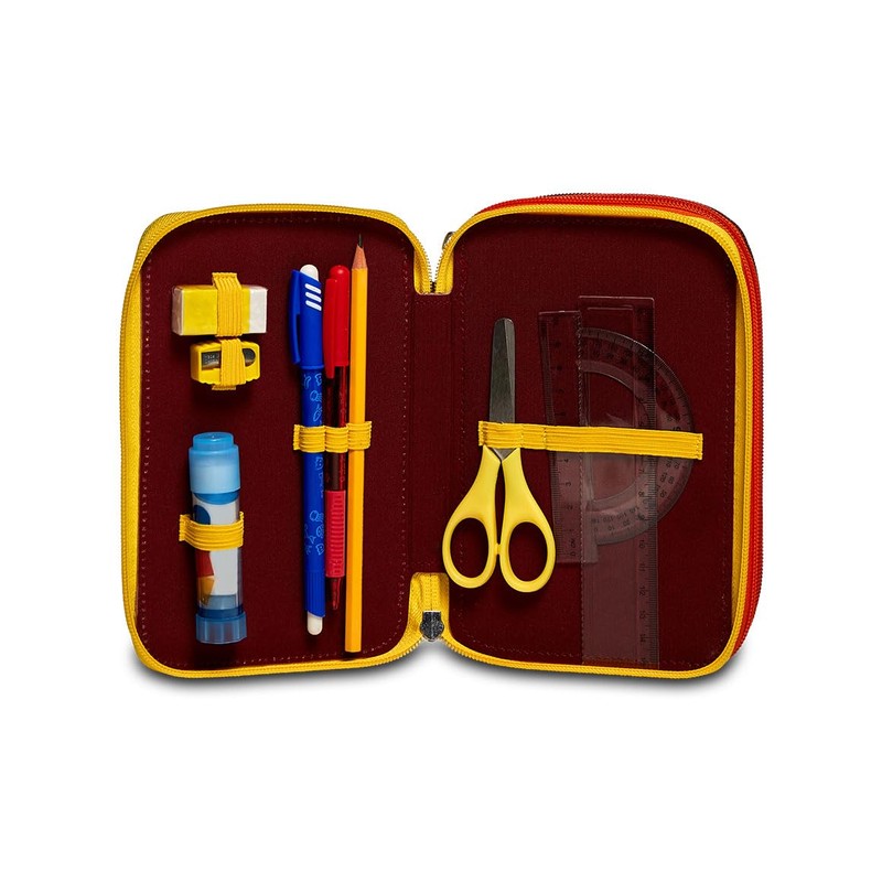 Seven S.P.A. A.S. Roma Calcio 3 Zip Case Yellow Red
